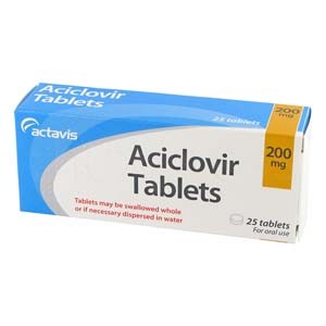 Aciclovir package.